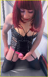Sissy faggot Maggie in chastity