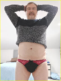 Exposed sissy loser Amy wearing a slutty pair of women's knickers Exposed sissy loser Amy wearing a slutty pair of women's knickers