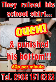 Transvestite punished in school uniform