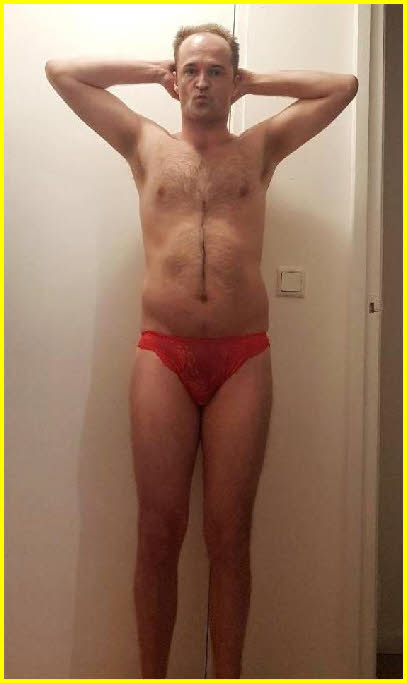Sissy Rachel in red knickers