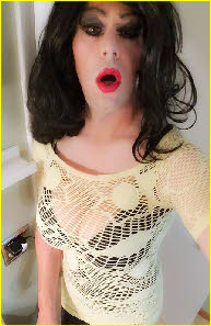 Sissy Krystal Tina with pouting blowjob lips