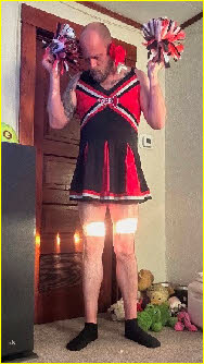 Former straight man Jared outed as a sissy slut in his cheerleader uniform Former straight man Jared outed as a sissy slut in his cheerleader uniform