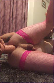 Gay sissy husband Jake Lee rams a dildo up his shithole