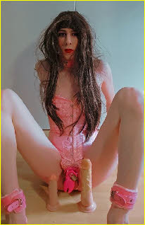 Gay sissy slut Julia with his favourite anal sex toys