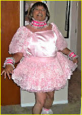 Humiliation addict Sissy Michelle dressed as a dumb pink fairy