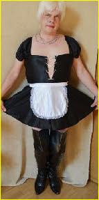 Sissy maid Petty curtseys like a fag