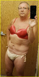 Sissy male in bra and panties