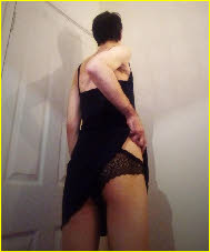 London sissy Alasdair in little black dress