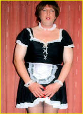Effeminate sissy maid Vicki emasculated in skimpy uniform