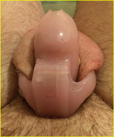Tiny caged cock of sissy maid Natalie