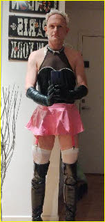 Shamed sissy loser Nico dressed in latex miniskirt and kinky boots Shamed sissy loser Nico dressed in latex miniskirt and kinky boots