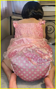 Diaper baby Sammy in sissy frock and panties Diaper baby Sammy in sissy frock and panties