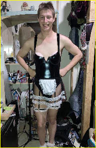 Failed male Brandon in slutty maid uniform