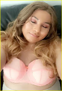 Effeminate sissy Chloe in girlie pink bra