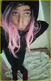 Nervous sissy slut Sasha exposed