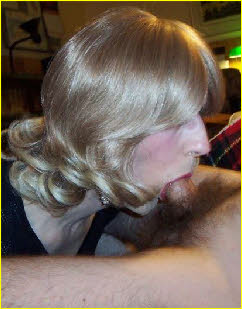 A mouthful of cock for sissy whore Janey Lynn