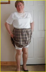 Sissy Bob exposed in old lady clothing