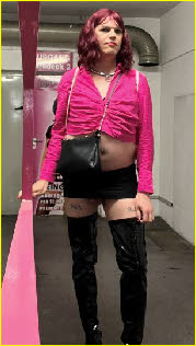Hooker-style outfit modelled by gay sissy slut Dolly Hooker-style outfit modelled by gay sissy slut Dolly