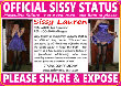 Sissy exposure ID card for failed husband Lauren