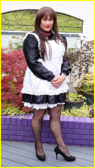 Sissy maid Catrin in South Wales