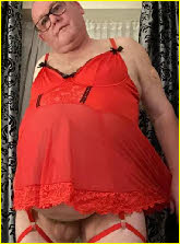 Those total loser has his tiny little dick hanging out of his red babydoll nightie
