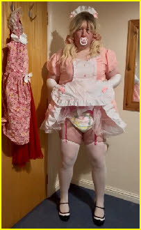 Dummy sucking ABDL loser Erin hitches up his frock to expose his diapers Dummy sucking ABDL loser Erin hitches up his frock to expose his diapers