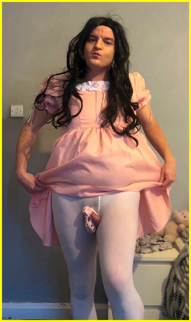 Sissy Emily's limp caged cock is forbidden to get hard and spunk Sissy Emily's limp caged cock is forbidden to get hard and spunk