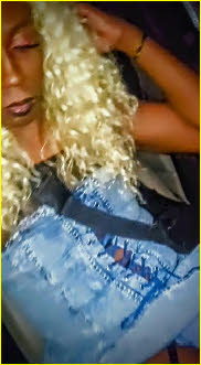 Gay sissy Kylie Michelle from Atlanta in slutty blonde wig