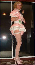 Crossdresser in sissy maid uniform