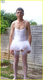 Humiliated sissy in ballerina outfit